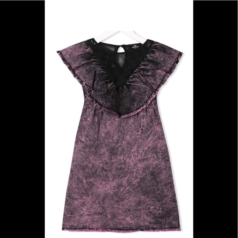 Andorine ruffle denim dress.